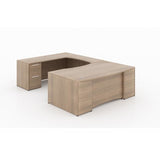 Chiarezza Double Pedestal U-Shaped Desk