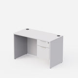 Sheridan Gen2 Agent Desk with Locking Hanging Box/File Pedestal Drawers, 48"Wide x 24"D, Pure White