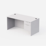 Sheridan Straight Desk 60"W x 30"D with Hanging Box/File Pedestal - White