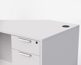 Sheridan Straight Desk 60"W x 30"D with Hanging Box/File Pedestal - White