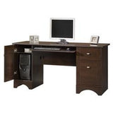 Realspace Outlet Dawson 60"W Computer Desk, Cinnamon Cherry
