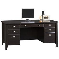 Sauder Outlet Shoal Creek Executive Desk, Jamocha Wood