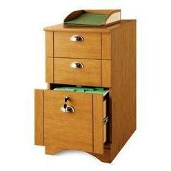 (Scratch and Dent) Realspace Outlet Dawson 3-Drawer Vertical File Cabinet, 29"H x 15 1/2"W x 21 3/4"D, Canyon Maple, 500778