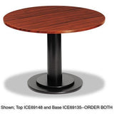 Iceberg Single-Column Base for Round Table Tops, 29"H x 23 1/2"W x 23 1/2"D, Black