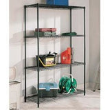 (Scratch & Dent) Whalen Wire Shelving, 4 Shelves, 72"H x 48"W x 18"D, Black