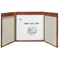 MasterVision Outlet 4-in-1 Magnetic Platinum Plus Dry-Erase Conference Cabinet, 48