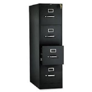 (Scratch & Dent) HON 310 Series 4-Drawer Letter File, Black