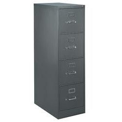 (Scratch & Dent) HON H320 Series 26 1/2''D Vertical 4-Drawer Letter File Cabinet, Black