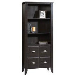 Sauder Outlet Shoal Creek 4-Shelf Bookcase With 2 Doors, Jamocha Wood