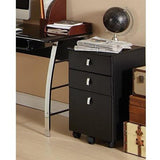 (Scratch and Dent) Realspace Outlet Mezza 19"D Vertical 3-Drawer Mobile File Cabinet, Black/Chrome