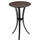Adesso Montreal Outlet Pedestal Table, 30"H x 16 3/4"W x 16 3/4"D, Walnut