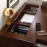 Sauder Outlet Palladia Collection 62"W Computer Credenza With Slide-Out Desktop, Select Cherry
