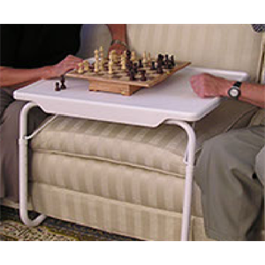Table Mate Portable Folding Table, White, Pack of 2