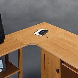 Realspace Dawson Corner Connector To Create L-Shape Desk, Canyon Maple