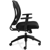 Preva Mesh Synchro-Tilter Mid-Back Chair, Black