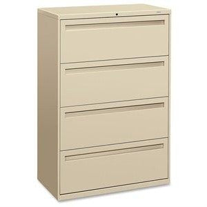 HON Brigade 700 Series Lateral File, 4 Drawers, 53 1/4