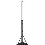 Office Stor Plus Round Activity Table, Oak Top, Chrome/Black Base