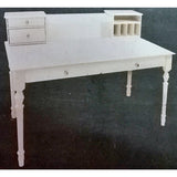 Aspirational Living Outlet Turned Leg 3-Piece Modular Hutch, 9"H x 47"W x 9"D, White