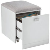 See Jane Work Kate File/Seat, 18 1/2"H x 15 3/8"W x 18 1/8"D, White