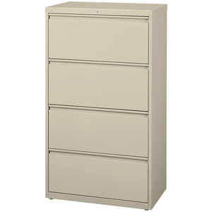 (Scratch & Dent) Realspace PRO Steel Lateral File, 4-Drawer, 52 1/2"H x 30"W x 18 5/8"D, Putty