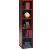 Bush Components Open Single Bookcase, 72 7/8"H x 17 7/8"W x 15 3/8"D, Hansen Cherry/Graphite Gray