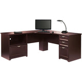 Realspace Outlet Magellan Performance Collection L-Shaped Desk, Cherry