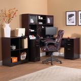Realspace Outlet Magellan 59"W L-Shaped Desk, Espresso