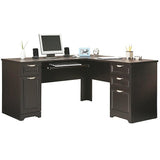 Realspace Outlet Magellan 59"W L-Shaped Desk, Espresso