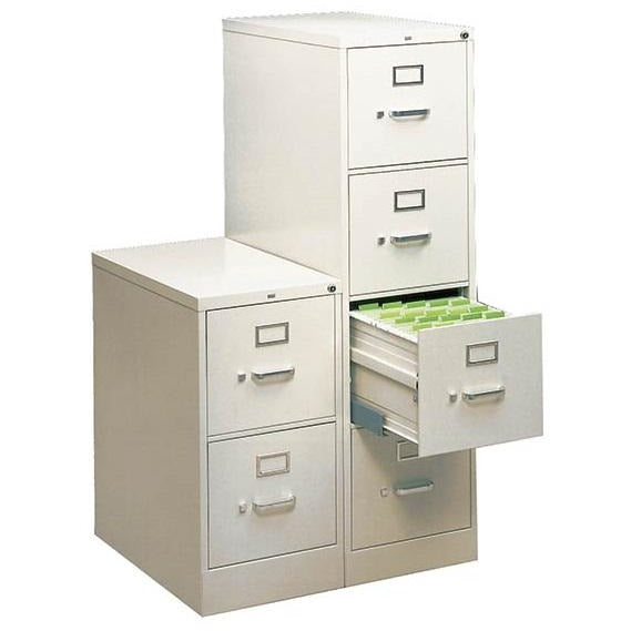 (Scratch & Dent) HON 310 Series 4-Drawer Letter File, Light Gray
