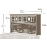 Sauder Heritage Hill Hutch, 41 1/2''H x 72 1/2''W x 15 5/58''D, Classic Cherry