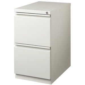Realspace PRO Mobile Pedestal File, 2 Drawers, 27 3/4"H x 15"W x 22 7/8"D, Light Gray