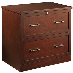 OF4S Outlet 2-Drawer Lateral File, 28"H x 29"W x 18 1/2"D, Premium Mahogany