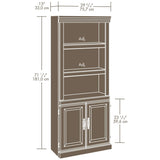 Sauder Outlet Heritage Hill 71 1/4" 3 Shelf Traditional Bookcase, Cherry