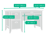(Scratch & Dent) Sauder Samber Desk, 29 1/2"H x 53 1/8"W x 23 1/2"D, Granite/Jamocha Wood