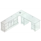 Realspace Dawson Corner Connector To Create L-Shape Desk, Canyon Maple