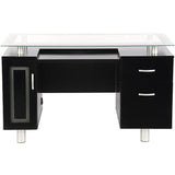 Brenton Studio Sutton Outlet Executive Desk, 30"H x 50"W x 23 3/4"D, Black