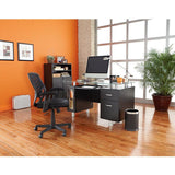 Brenton Studio Sutton Outlet Executive Desk, 30"H x 50"W x 23 3/4"D, Black