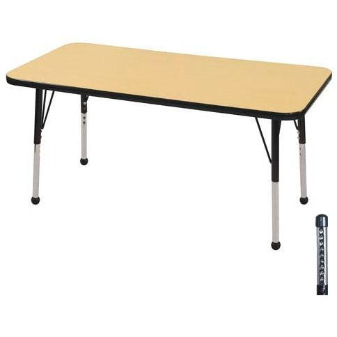ECR4KIDS Outlet Adjustable Rectangle Activity Table, Chunky Legs, 24