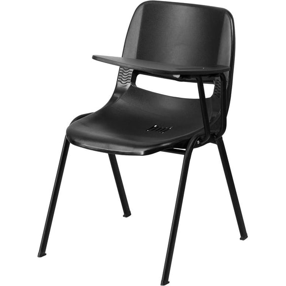 Ergonomic Shell Chair with Left or Right Handed Flip-Up Tablet Arm