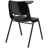 Ergonomic Shell Chair with Left or Right Handed Flip-Up Tablet Arm
