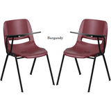 Ergonomic Shell Chair with Left or Right Handed Flip-Up Tablet Arm