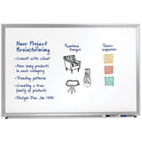 Foray Outlet Aluminum-Framed Dry-Erase Board With Marker, 24" x 36", White Board, Silver Frame