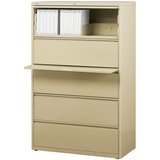 (Scratch & Dent) Realspace PRO Outlet Steel Lateral File, 5-Drawer, 67 5/8"H x 36"W x 18 5/8"D, Putty