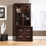 Sauder Outlet Office Port 34"W Lateral 2-Drawer File Cabinet, Dark Alder