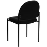 Patra Series Comfort Armless Fabric Stackable Steel Side Reception Chair