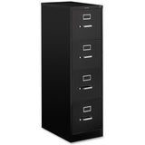 HON 510 Outlet Series 25''D 4-Drawer Letter-Size Vertical File Cabinet, Black