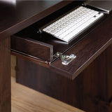 (Scratch and Dent) Sauder Outlet Office Port 66"W Executive Desk, Dark Alder