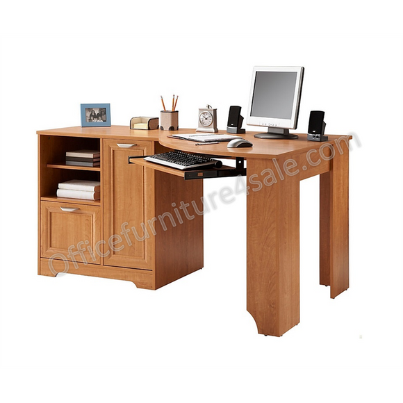 (Scratch and Dent) Magellan Outlet Collection Corner Desk, 30''H x 59 1/2''W x 39''D, Honey Maple