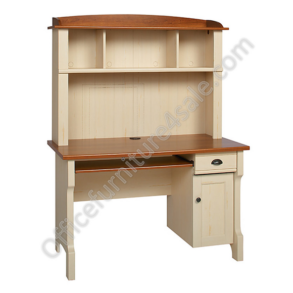 Christopher Lowell Outlet Shore Mini Solutions Workcenter, 63 1/4''H x 47 1/2''W x 23 1/2''D, Antiqued White