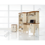 Christopher Lowell Outlet Shore Mini Solutions Workcenter, 63 1/4''H x 47 1/2''W x 23 1/2''D, Antiqued White